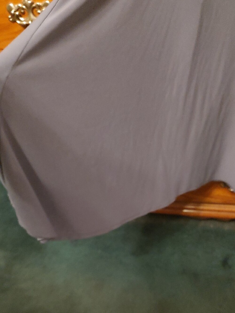 Ashley Blue Midi Skirt - Flowy A-Line Jersey - Picture 3 of 4